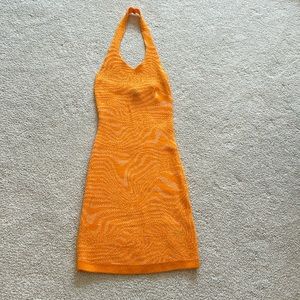 ORANGE MIDI DRESS